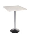 Стол барный с квадратной столешницей Стив Стол ДСП 25мм (цвет каркаса-серебристый металлик)