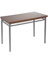 Стол с прямоугольной столешницей Декор Стол ДСП 25мм HPL-пластик (цвет каркаса-серебр.металл.)